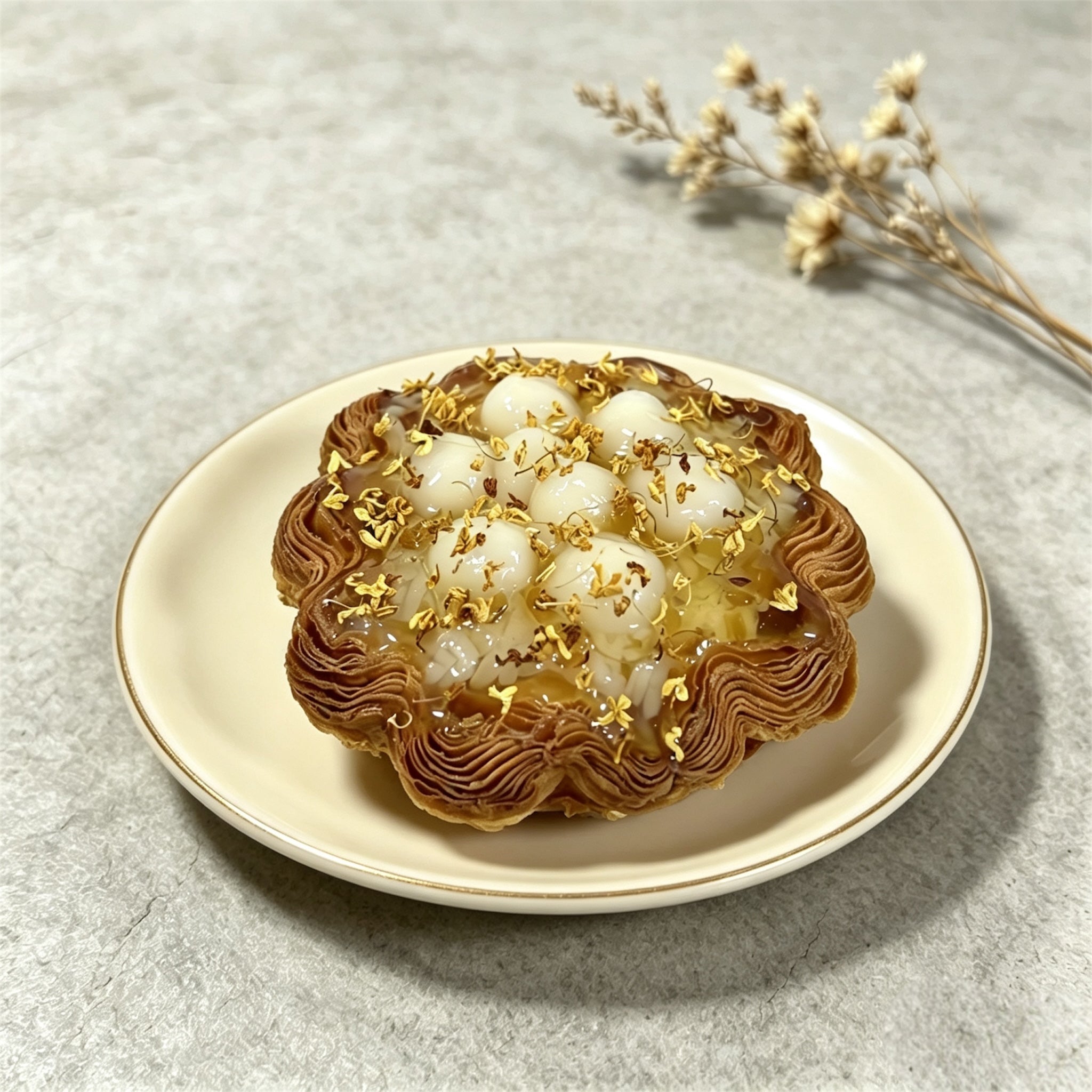 桂花酒釀丸子葡撻